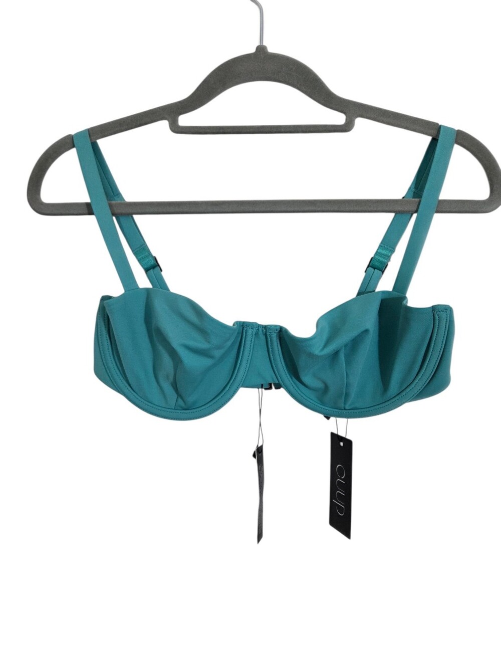 NWT CUUP The Balconette Swim Bikini Top Tide Blue Green Size 34C and 36B